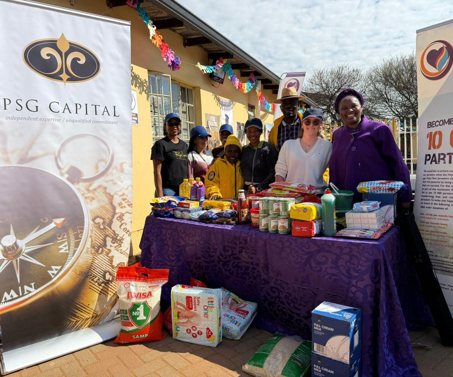 PSG Capital supporting New Jerusalem Children’s Home through a monetary donation and participating in the Mandela Day Ladles of Love initiative